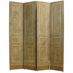 Trompe L'oeil Neoclassical Folding Screen by Jacques Lamy