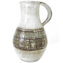 Monumental French Ceramic Pitcher by Jaques Pouchain Atelier Dieulefit
