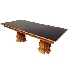 Large Art Deco Sycamore Table