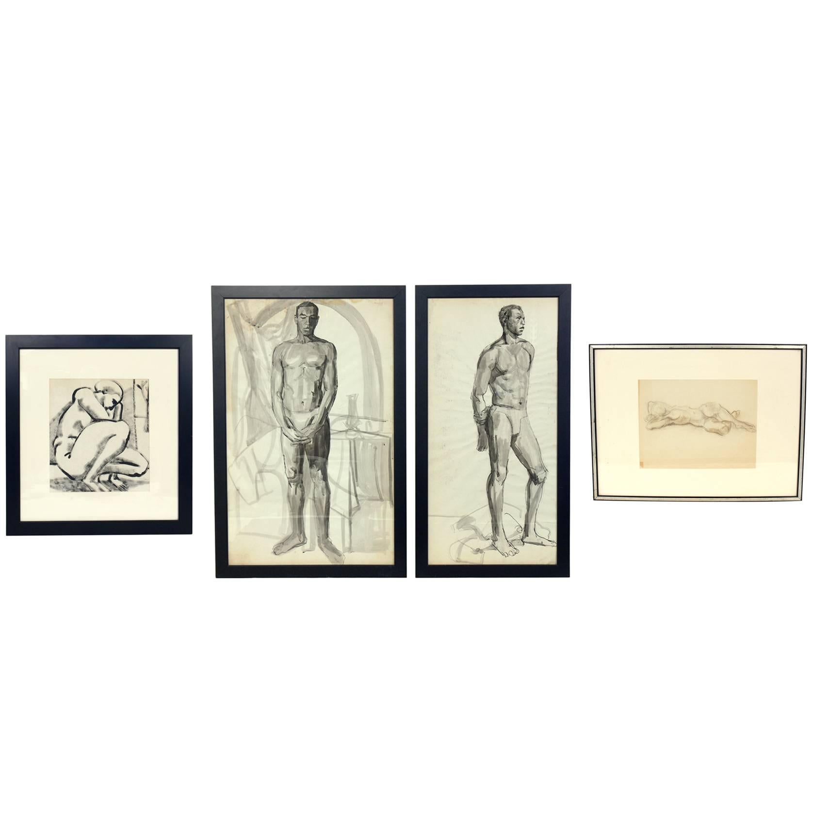 Selection of Black and White Nude Artwork For Sale