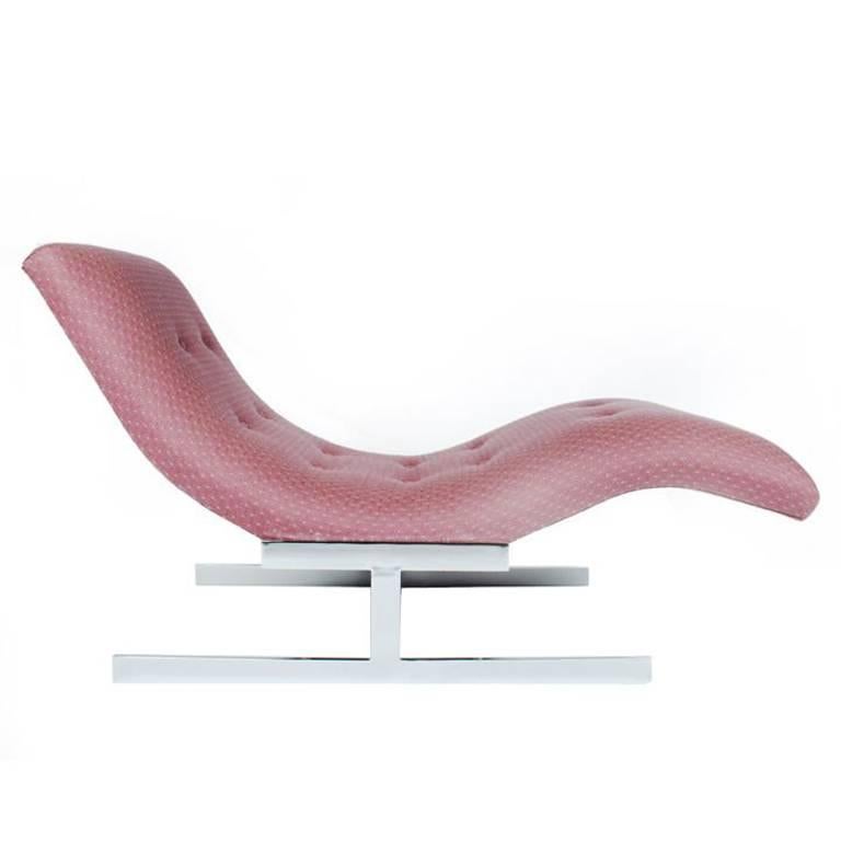 American Floating 'Wave' Chaise Longue after Milo Baughman for Carsons For Sale