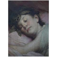 Gabriel von Max, Atropa Belladonna, Oil on Panel, Signed