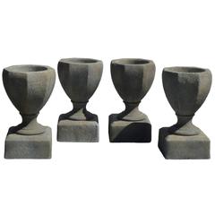 Cast Cement Octagonal Planter/Urn on Pedestal 11