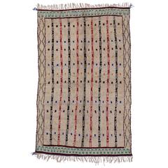 Mid-Century Modern Style Berber Moroccan Rug with Tribal Design