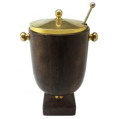 Parchment and Brass Ice Bucket