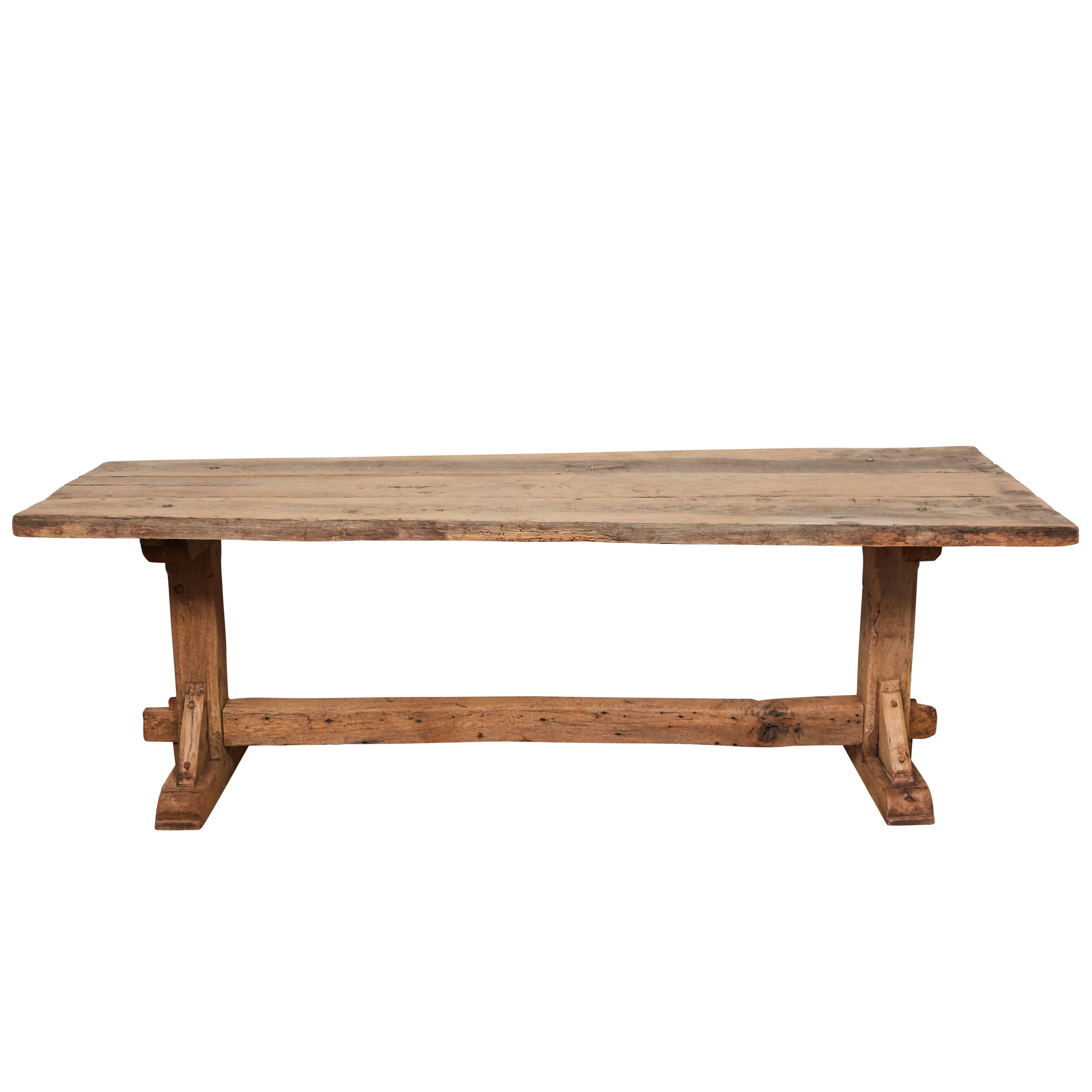 19th Century French Farm Trestle Table