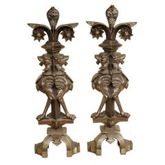 Pair of Architectural Elements/Andirons