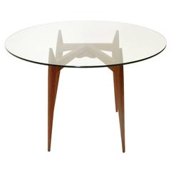 Italian Mid-Century Glass Dining Table, 1950s