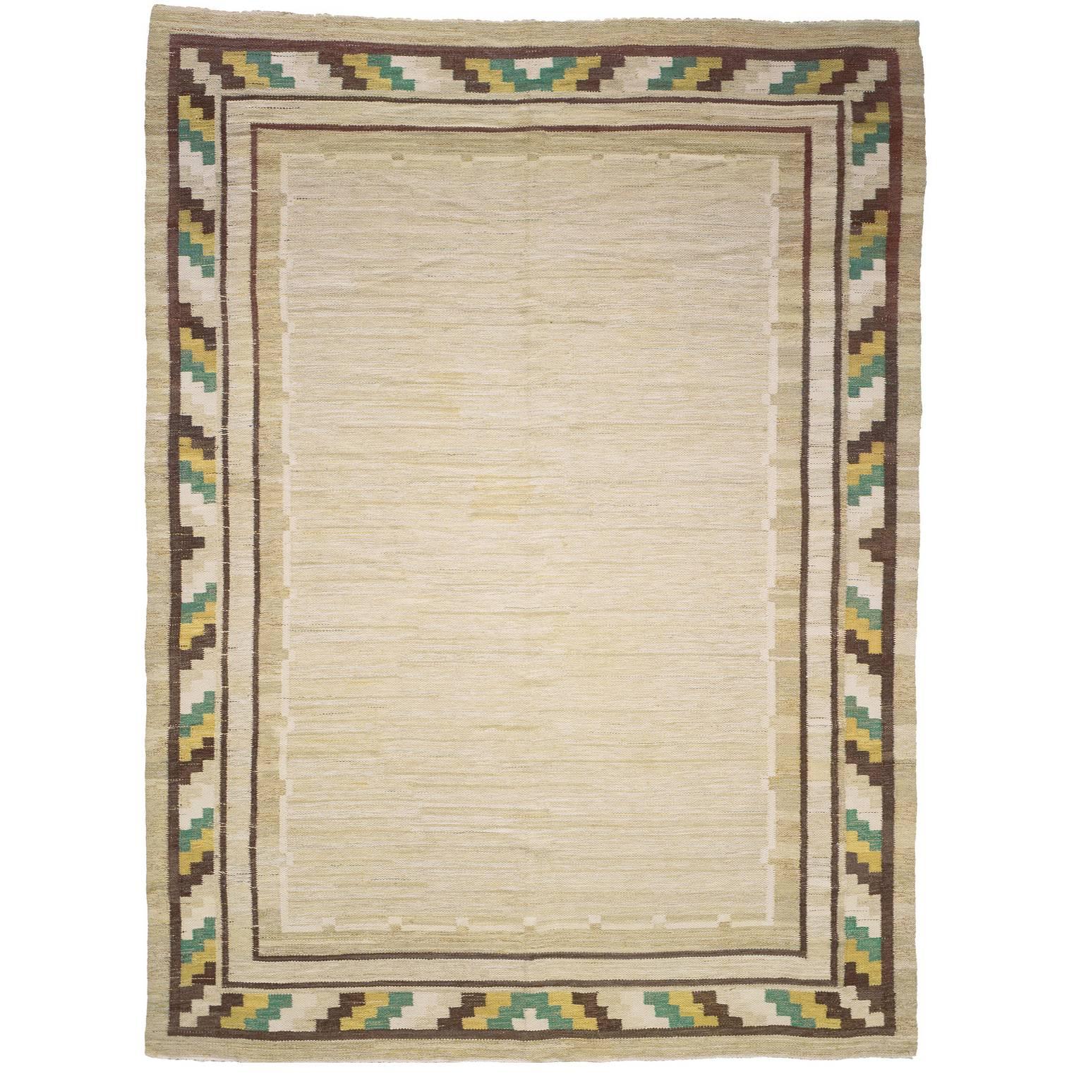 20th Century Swedish Flat-Weave Carpet For Sale