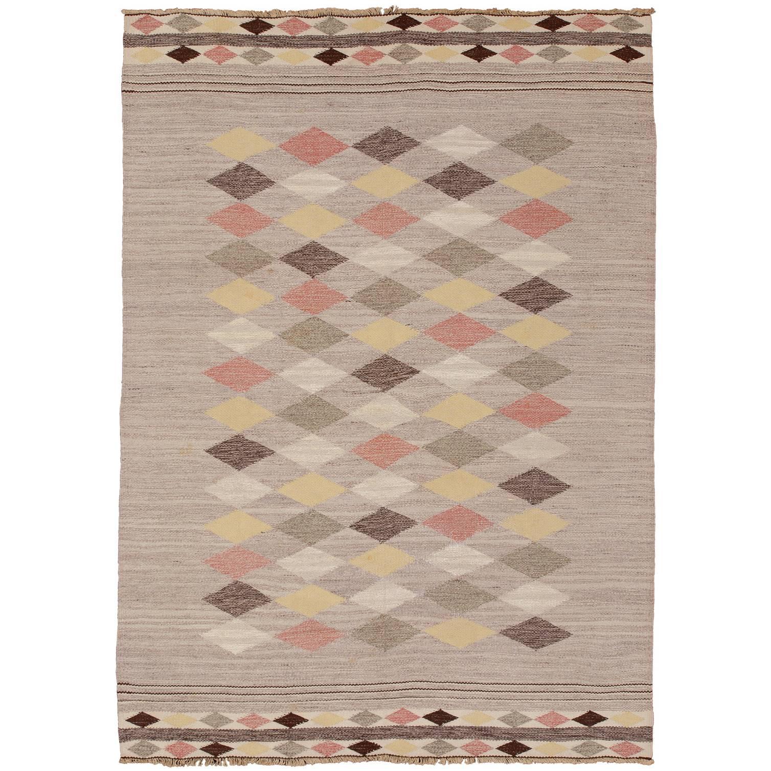 20th Century Swedish Flat-Weave Carpet For Sale