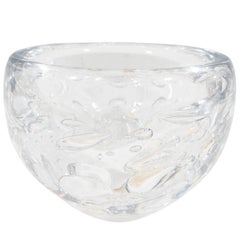 Retro Kosta Decorative Glass Bowl with Controlled Bubbles