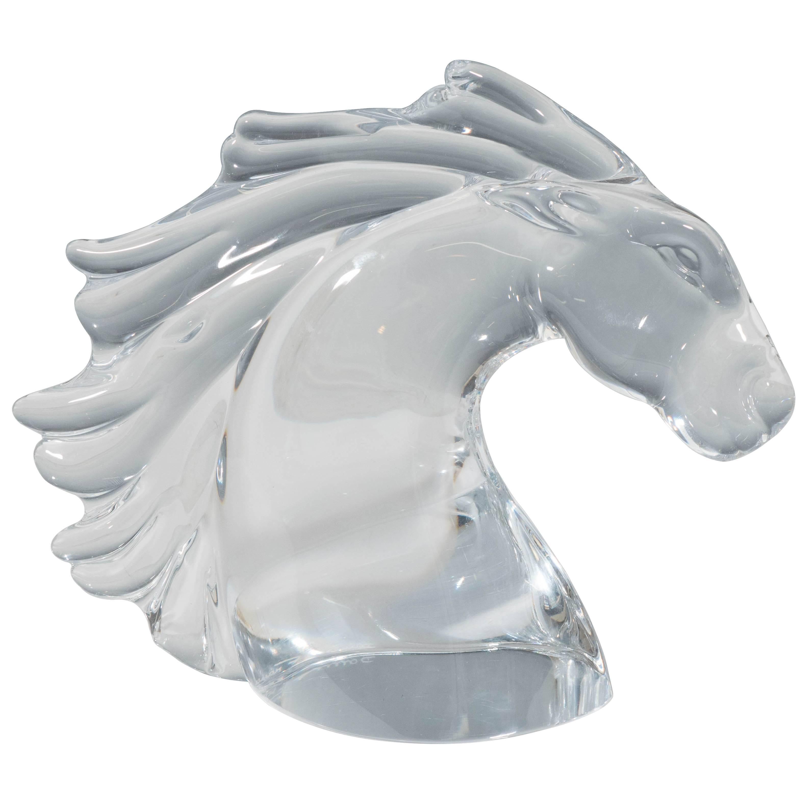 Daum Crystal Horse Head