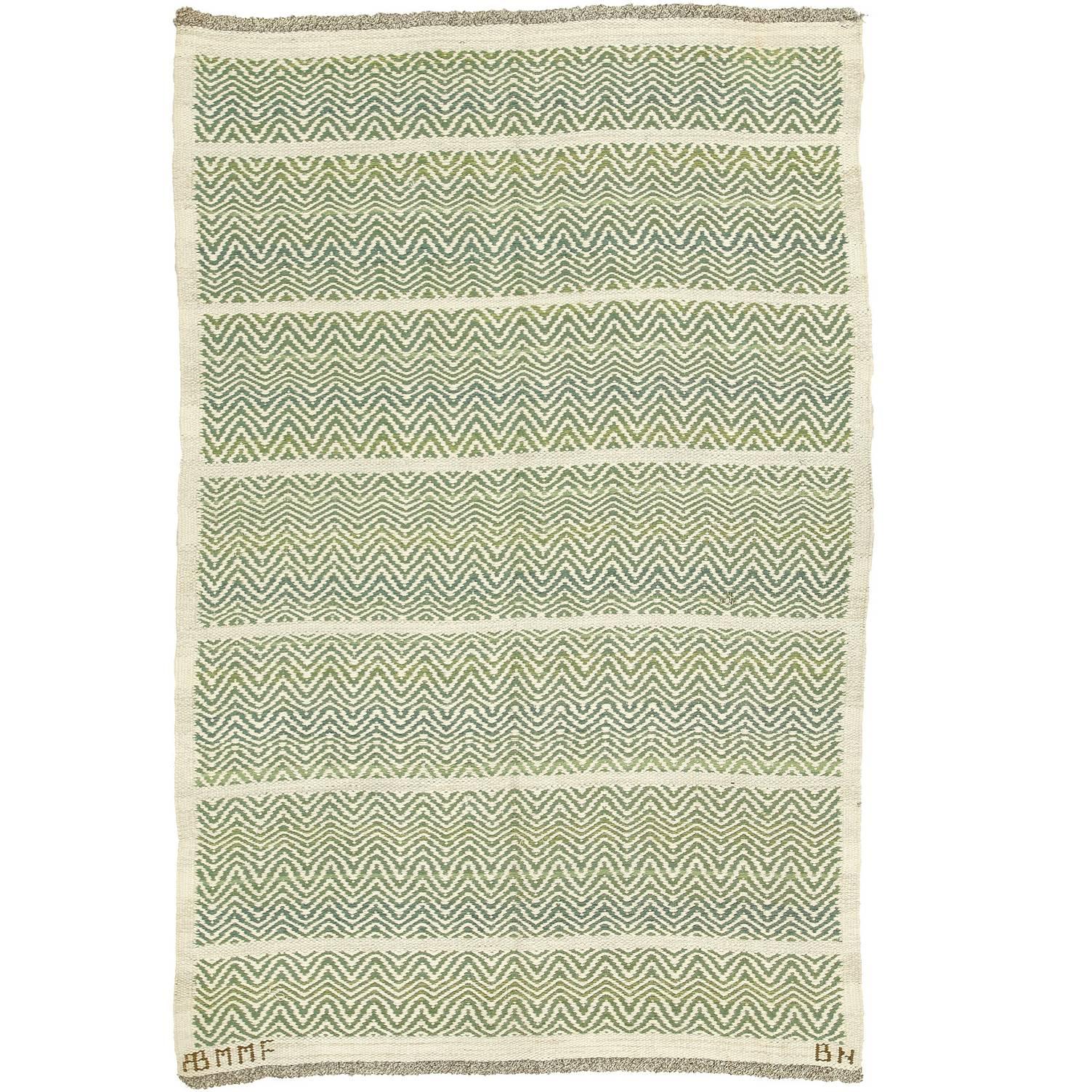 Mid-20th Century Swedish Flat-Weave Carpet by Barbro Nilsson