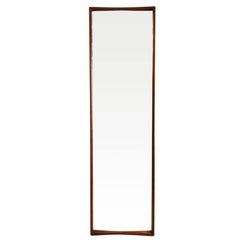 Swedish Tall Teak Framed Entry Mirror by AB Glas and Trä