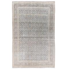 Neutral Antique Yazd Rug