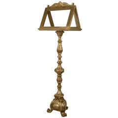 19th Century Carved and Giltwood Music Stand