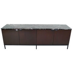 Florence Knoll Italian Marble Credenza mahogany 1960s