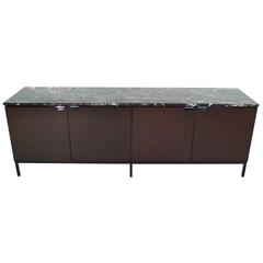 Florence Knoll Italian Marble Credenza mahogany 1960s 6