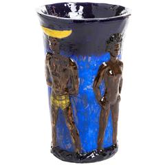 Vase Sculpture by Arne Siegfried, Faience, 1940s-1950s