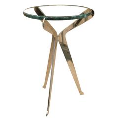 "Fiore Argentato" Nickel Side Table by Gaspare Asaro 12