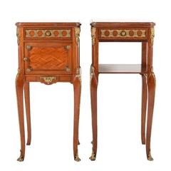 Fine Quality Bronze and mahogany Nightstands, 19th Century