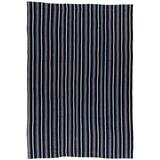 Vintage Indigo Blue Stripe African Cotton Blanket Wrap