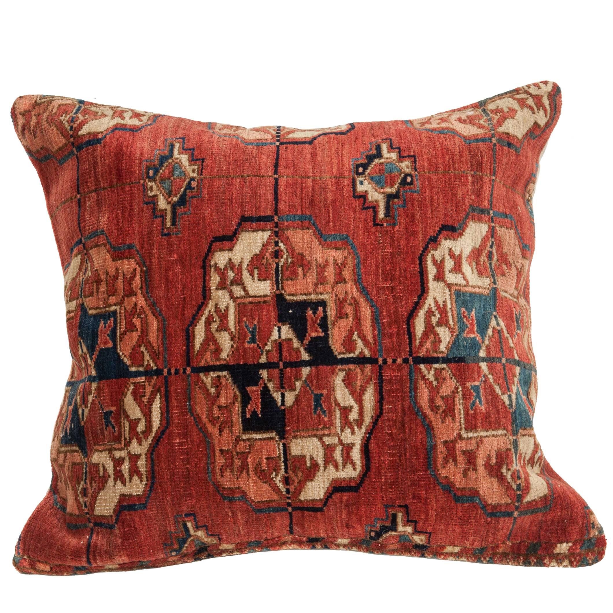Antique Pillow, Ersari Tribe Turkmen Rug Frag For Sale
