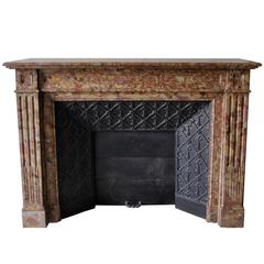 Louis XVI Style Fireplace in Breche from Alep Marble