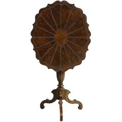 Swedish Faux Painted Scalloped Tilt-Top Table 8