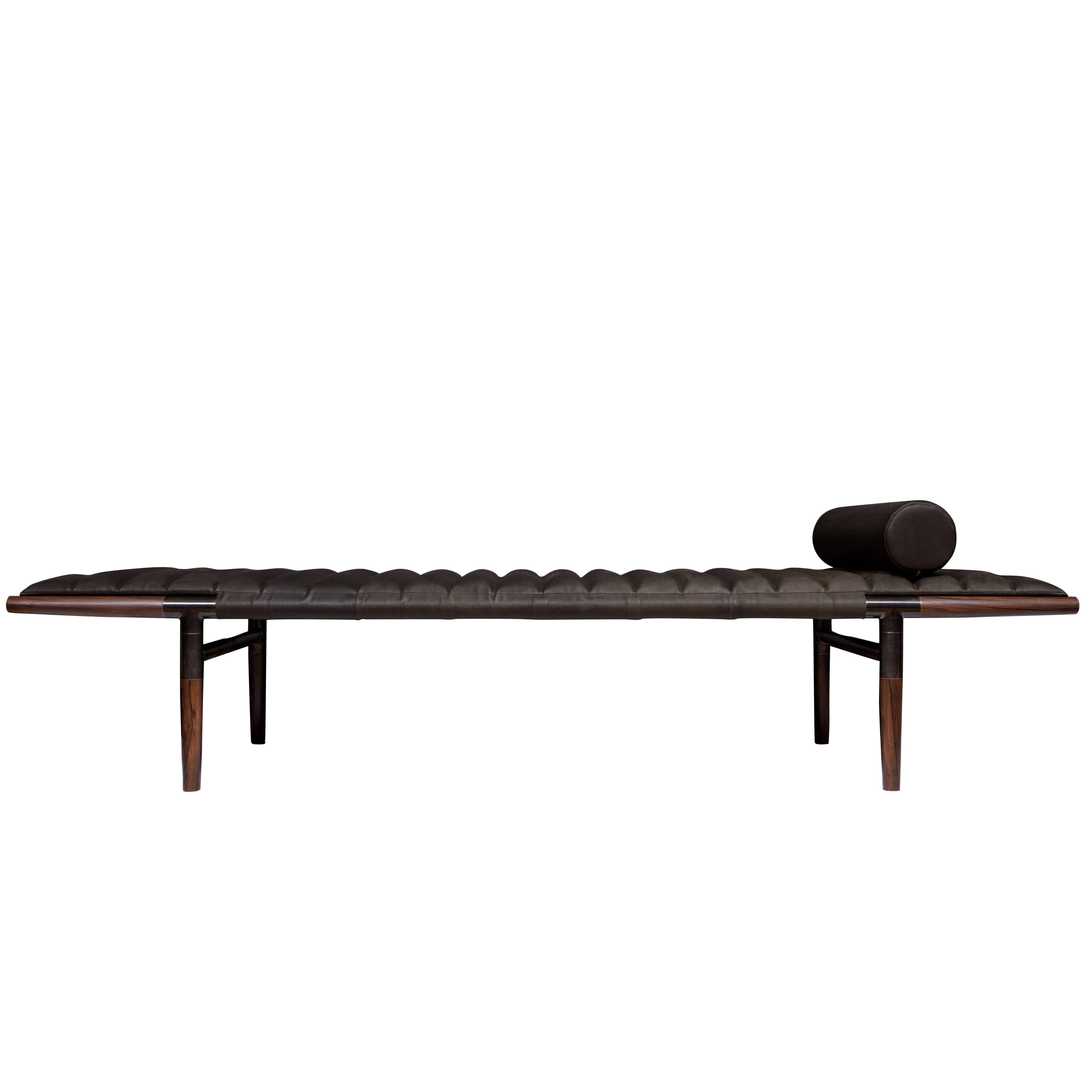 Erickson Aesthetics  Rosewood Daybed in Horween Leather