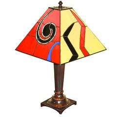 Calder-esque 'Sky Swirl' Stained Glass Lamp 11