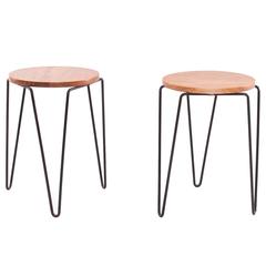 Early Pair of Florence Knoll Stackable Stools