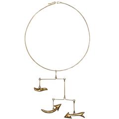 Calder Brass Mobile Necklace