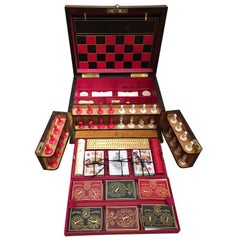 English Victorian Antique Games Compendium Box