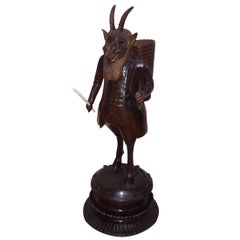 Late 19th Century Swiss Black Forest Carved Satyr