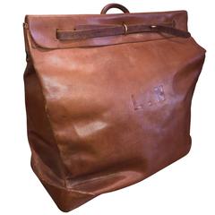 Louis Vuitton Leather Steamer Bag, circa 1930s 3