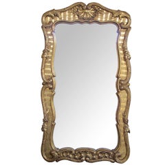 Well-Carved 
Good Quality English George II Baroque Style Giltwood Mirror
