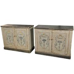 Pair of 19th Century Painted Buffets from Portugal