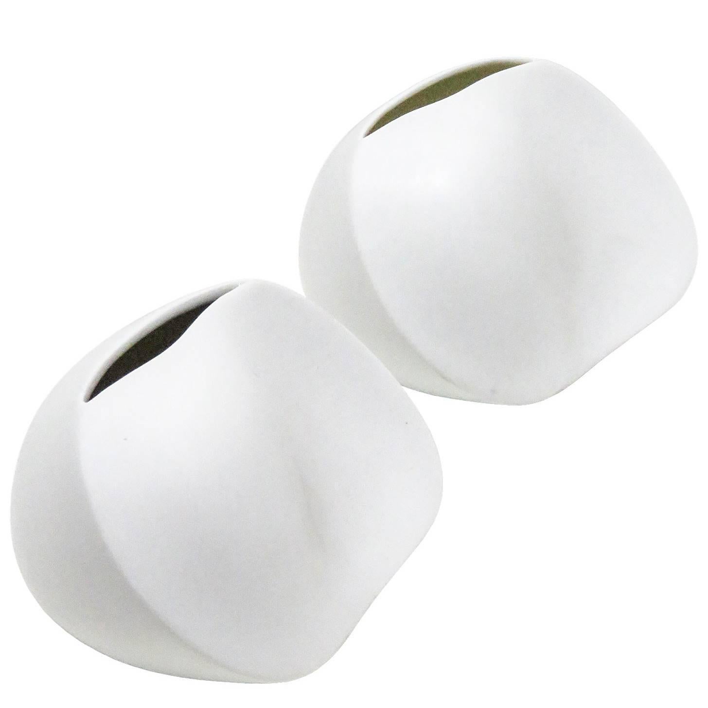 Pair of Uta Feyl Porcelain Vases for Rosenthal For Sale