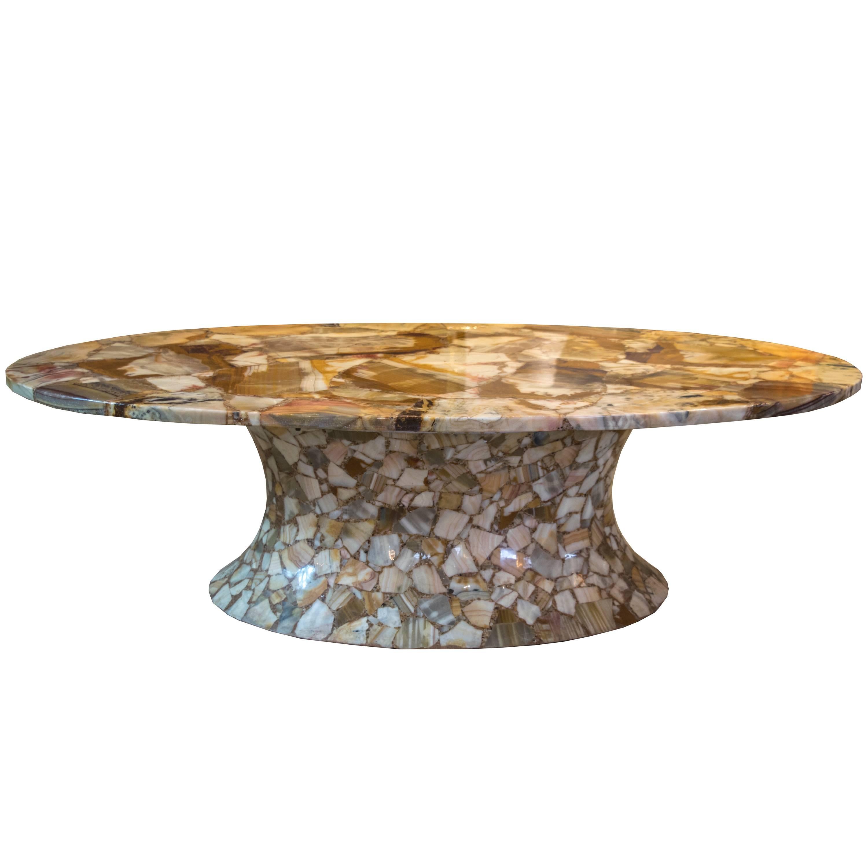 Modern Onyx Coffee Table from Muller of Mexico For Sale