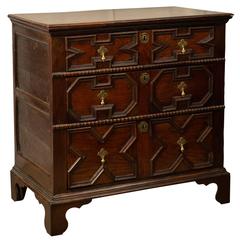 English Oak Moulded Chest of Drawers, Late 17th Century