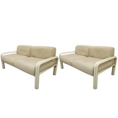 Pair of Gae Aulenti Two-Seat Settees