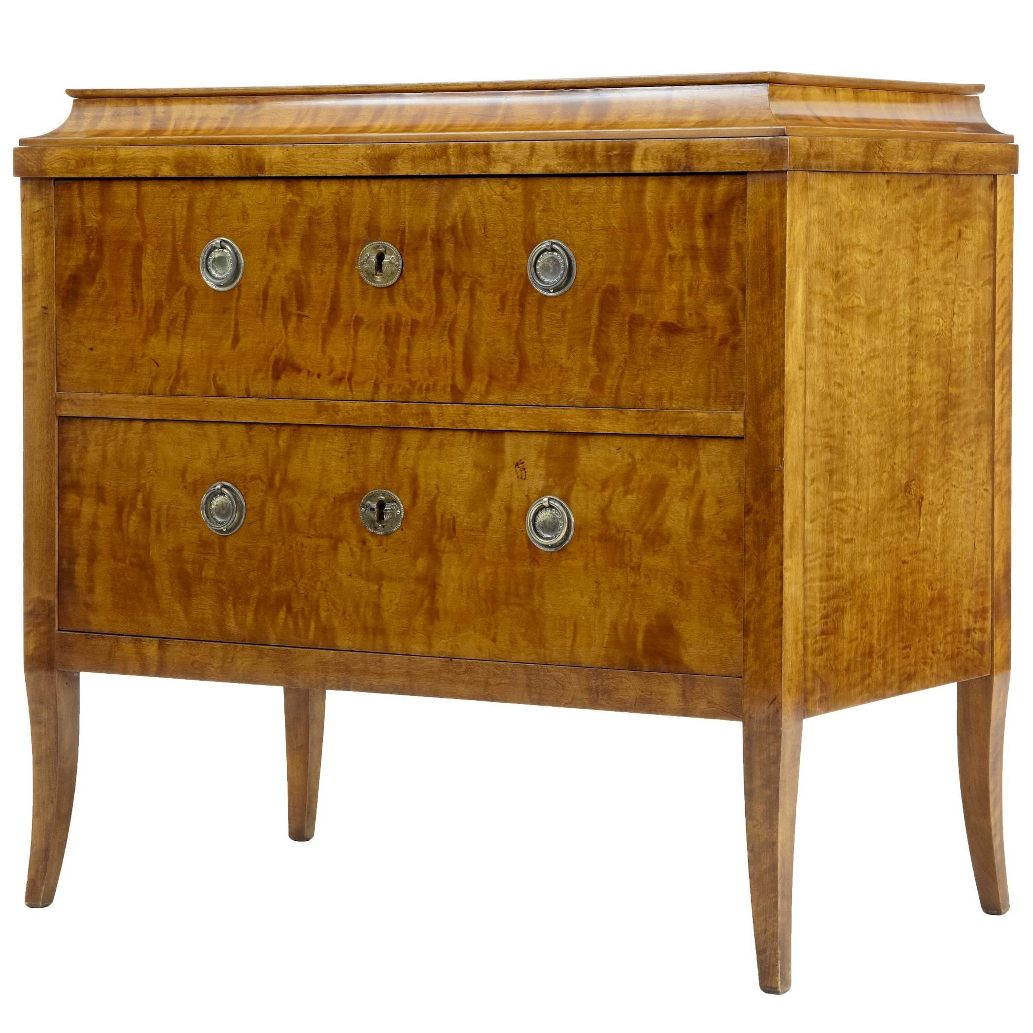 Early 20th Century Empire Influenced Swedish Birch Commode