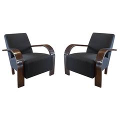 Pair of German Club Chairs