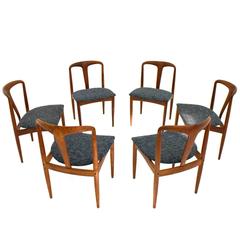 Set of Six Danish Teakwood Dining Chairs "Juliane" by Johannes Andersen, 1960s