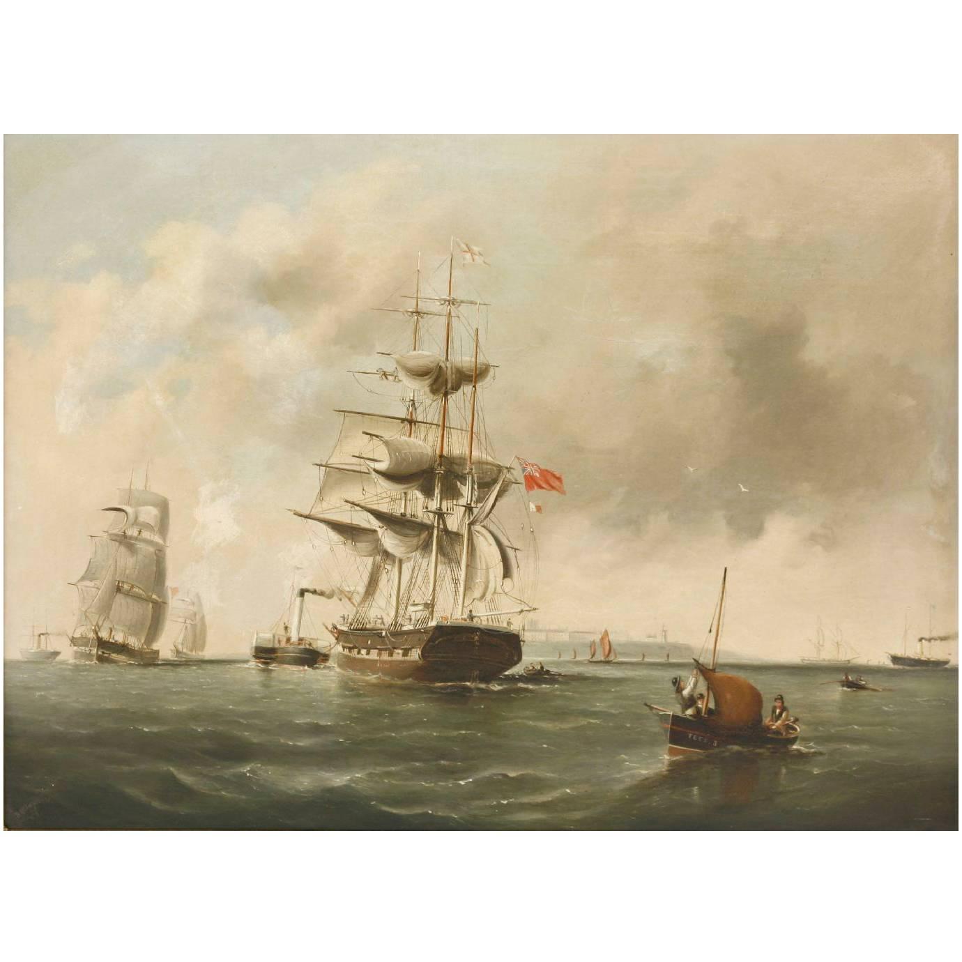 Pair of Marine Paintings For Sale