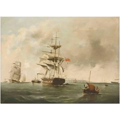 Vintage Pair of Marine Paintings