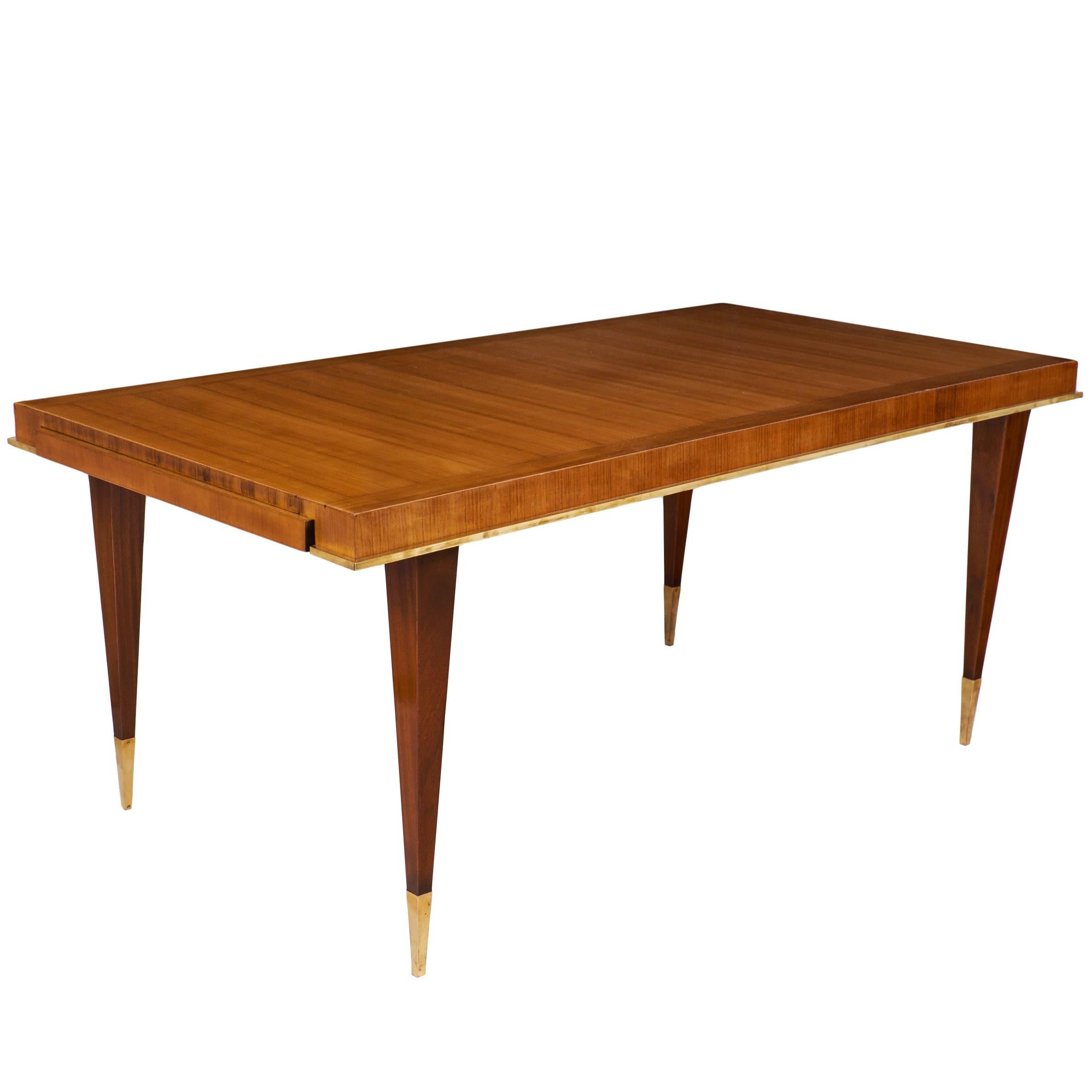 Vintage Rosewood French Dining Table by Chaleyssin