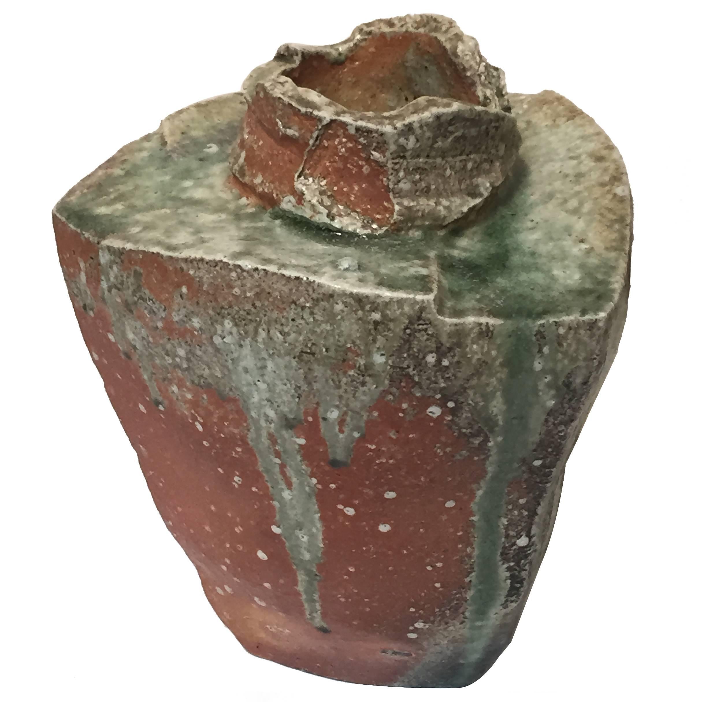Contemporary Japanese Ceramic Vase by Fujioka Shuhei For Sale