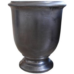 Large French Provence Graphite Colored Urn